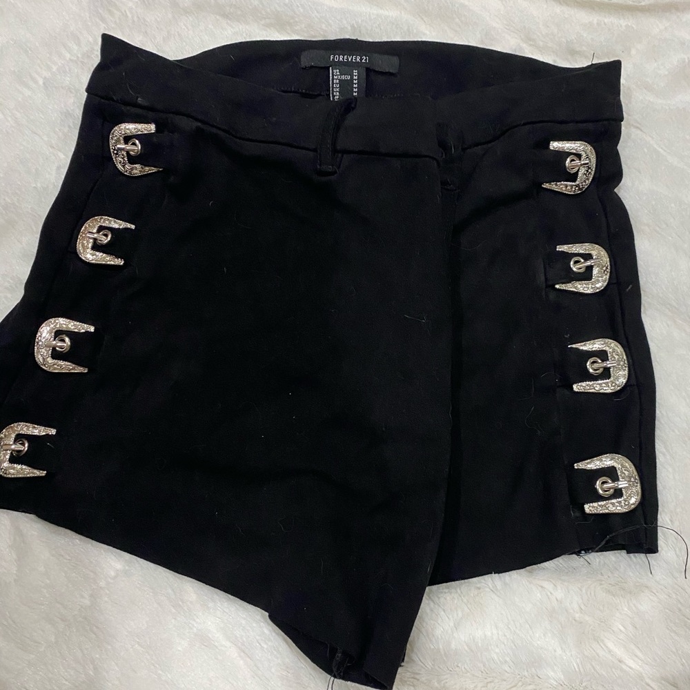 Forever 21 suede shorts with buckles